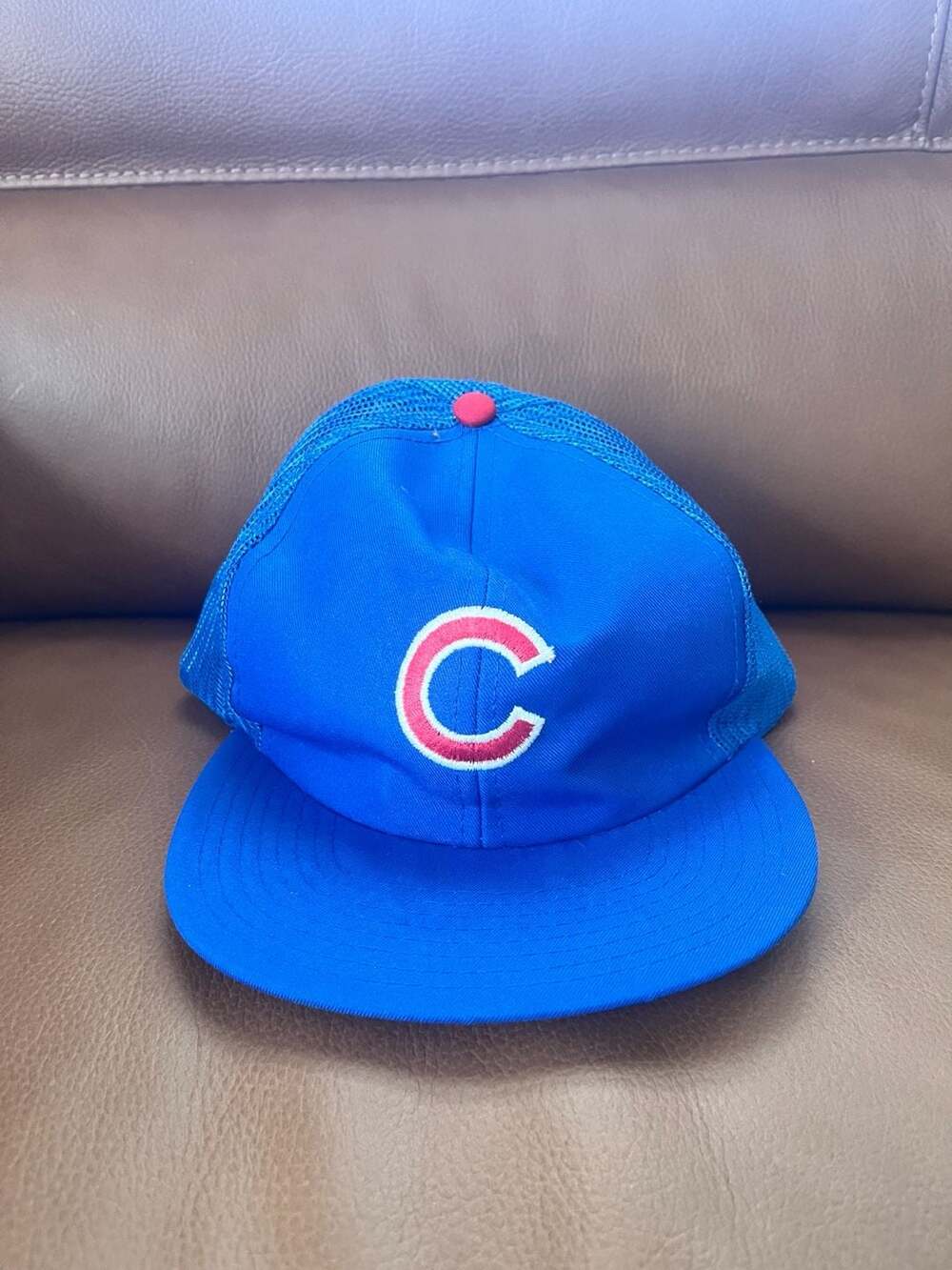Twins Chicago Cubs MLB Trucker Hat M/L Vintage Blue Mesh Snapback Cap Taiwan ROC